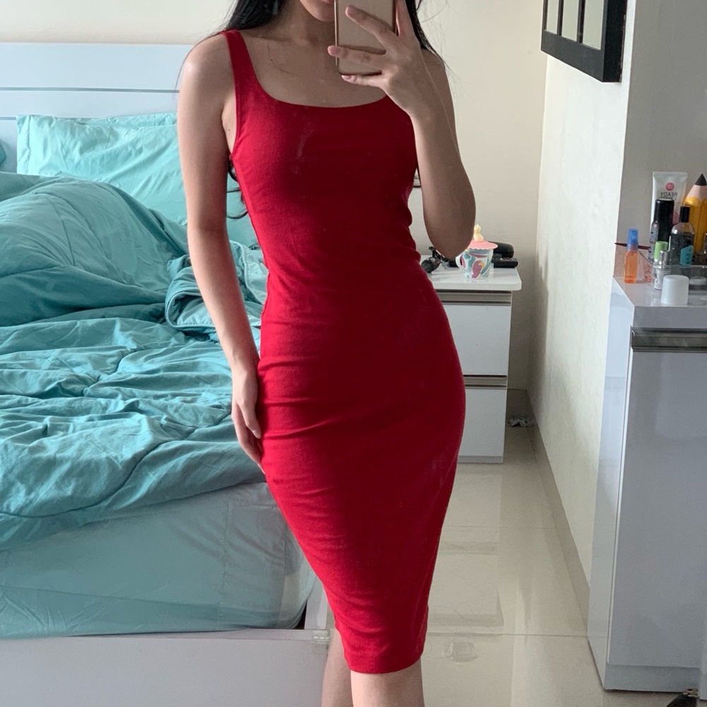 Forever 21 Red Bodycon Dress Size Small